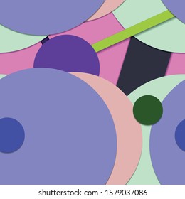 Flat material design - Creative vector trend seamless.