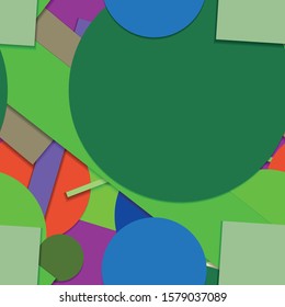 Flat material design - Creative vector trend seamless.