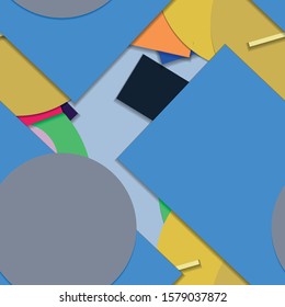 Flat material design - Creative vector trend seamless.