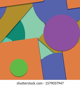 Flat material design - Creative vector trend seamless.