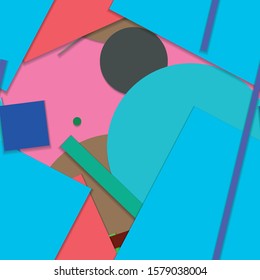 Flat material design - Creative vector trend seamless.