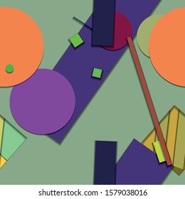 Flat material design - Creative vector trend seamless.