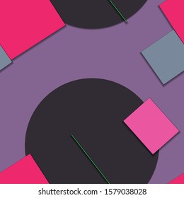 Flat material design - Creative vector trend seamless.