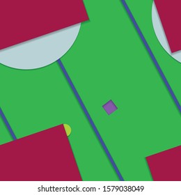 Flat material design - Creative vector trend seamless.