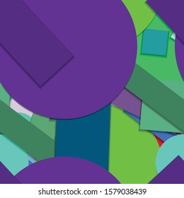 Flat material design - Creative vector trend seamless.