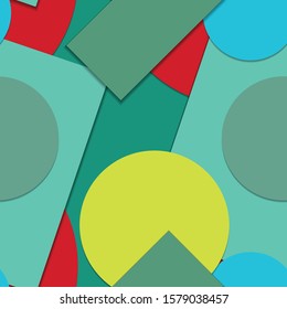 Flat material design - Creative vector trend seamless.