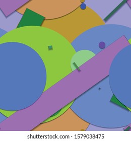 Flat material design - Creative vector trend seamless.