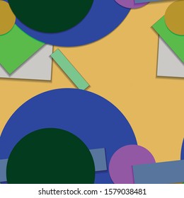 Flat material design - Creative vector trend seamless.