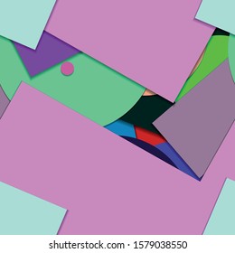 Flat material design - Creative vector trend seamless.