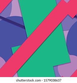 Flat material design - Creative vector trend seamless.