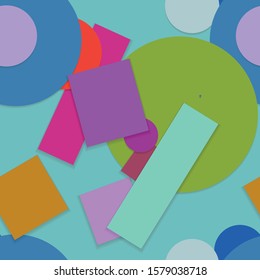 Flat material design - Creative vector trend seamless.