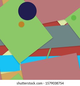 Flat material design - Creative vector trend seamless.