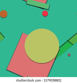 Flat material design - Creative vector trend seamless.