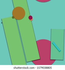 Flat material design - Creative vector trend seamless.