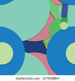 Flat material design - Creative vector trend seamless.