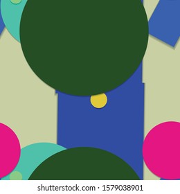 Flat material design - Creative vector trend seamless.