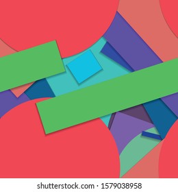 Flat material design - Creative vector trend seamless.