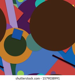 Flat material design - Creative vector trend seamless.