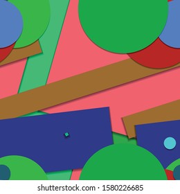 Flat material design - Creative vector trend seamless.