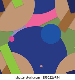 Flat material design - Creative vector trend seamless.