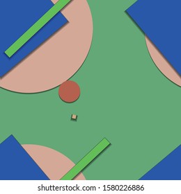 Flat material design - Creative vector trend seamless.