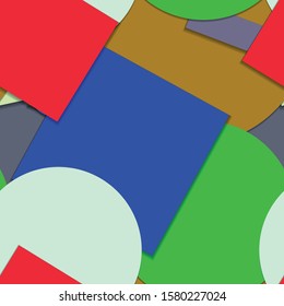 Flat material design - Creative vector trend seamless.