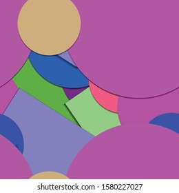 Flat material design - Creative vector trend seamless.
