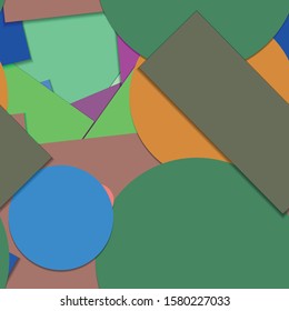 Flat material design - Creative vector trend seamless.