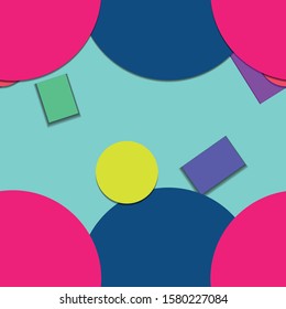 Flat material design - Creative vector trend seamless.