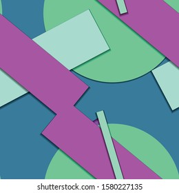 Flat material design - Creative vector trend seamless.