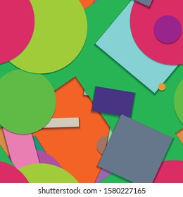 Flat material design - Creative vector trend seamless.