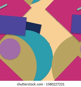 Flat material design - Creative vector trend seamless.