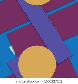 Flat material design - Creative vector trend seamless.