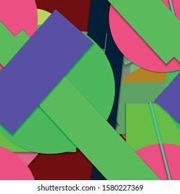 Flat material design - Creative vector trend seamless.