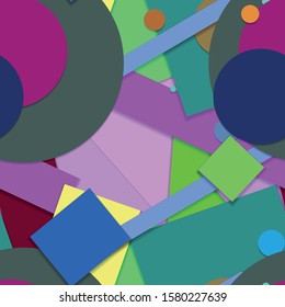 Flat material design - Creative vector trend seamless.