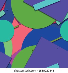 Flat material design - Creative vector trend seamless.