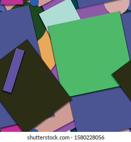 Flat material design - Creative vector trend seamless.