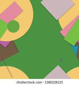 Flat material design - Creative vector trend seamless.