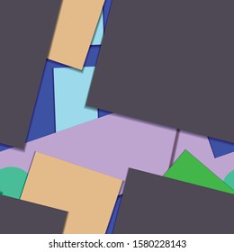 Flat material design - Creative vector trend seamless.