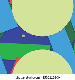 Flat material design - Creative vector trend seamless.