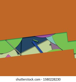 Flat material design - Creative vector trend seamless.