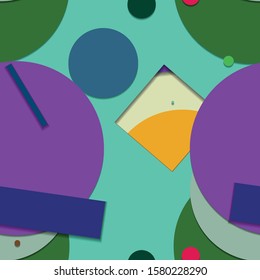 Flat material design - Creative vector trend seamless.