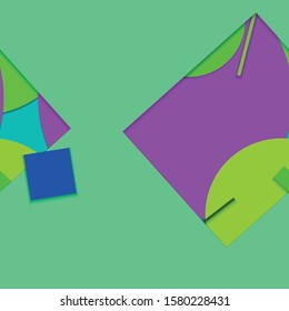 Flat material design - Creative vector trend seamless.