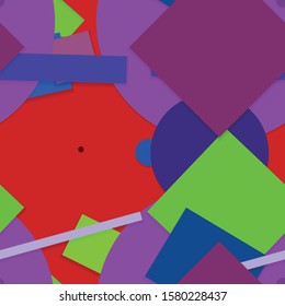 Flat material design - Creative vector trend seamless.