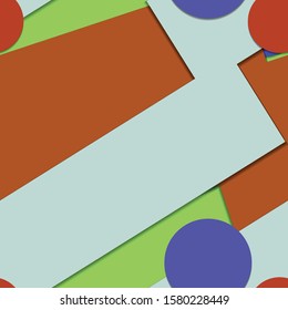 Flat material design - Creative vector trend seamless.