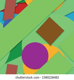 Flat material design - Creative vector trend seamless.