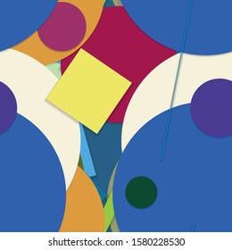 Flat material design - Creative vector trend seamless.