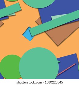Flat material design - Creative vector trend seamless.