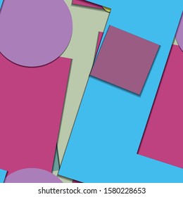 Flat material design - Creative vector trend seamless.