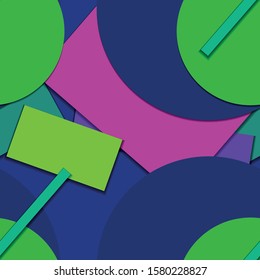 Flat material design - Creative vector trend seamless.